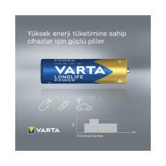 Varta AA Longlife Power 4'lü Alkalin Kalem Pil (SKT: 12-2032)