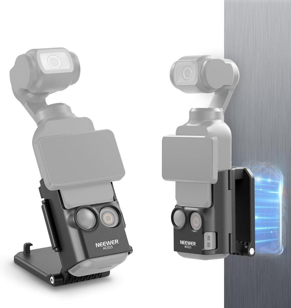 NEEWER BASICS AC015 Manyetik Kamera Montajı (DJI Osmo Pocket 3 Uyumlu, 180° Dönebilir)