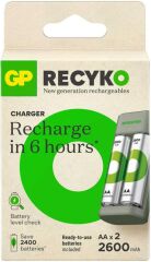 GP E221 Recyko USB Şarj Cihazı + 2600mAh Şarjlı Pil (Adaptör Hariç)