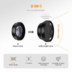 Freewell 2-in-1 Macro Wide Angle Lens (Fuji X100 Serisi) FW-FU-XMWA
