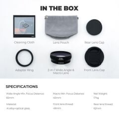 Freewell 2-in-1 Macro Wide Angle Lens (Fuji X100 Serisi) FW-FU-XMWA