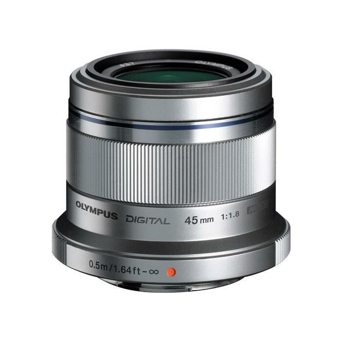 Olympus M. Zuiko 45mm f/1.8 ED Lens (Gümüş)