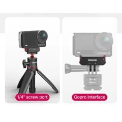 Ulanzi OA-11 Osmo Action 3/4/5 Uyumlu Manyetik Katlanabilir Çift Bağlantı Aparatı