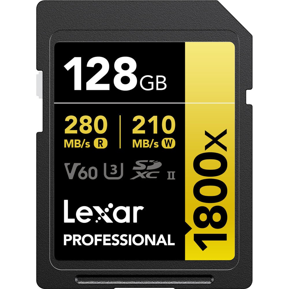 Lexar 128GB Gold 1800x V60 UHS-II SDXC Hafıza Kartı
