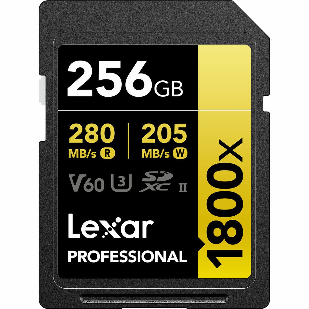 Lexar 256GB Gold 1800x V60 UHS-II SDXC Hafıza Kartı