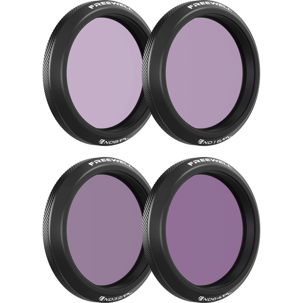 Freewell Bright Day ND/PL Filter Kit (4-Pack) Osmo Action 5, Action 4, Action 3 FW-OA5-BRG