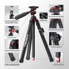 Freewell FW-T1 Sleek Travel Carbon Fiber Tripod