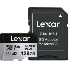 Lexar 128GB Silver Plus 205MB/s microSDXC Hafıza Kartı