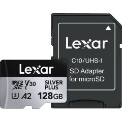 Lexar 128GB Silver Plus 205MB/s microSDXC Hafıza Kartı