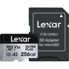 Lexar 256GB Silver Plus 205MB/s microSDXC Hafıza Kartı