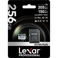 Lexar 256GB Silver Plus 205MB/s microSDXC Hafıza Kartı