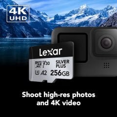 Lexar 256GB Silver Plus 205MB/s microSDXC Hafıza Kartı