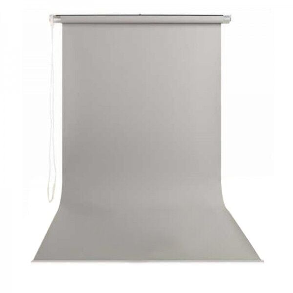 Gdx Sonsuz Gri Fon Perde (Kumaş) 190x400cm, Boru, Makara, Zincir