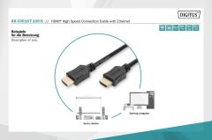 Assmann Digitus 10m Altın Uçlu HDMI Kablo (HDMI - HDMI)