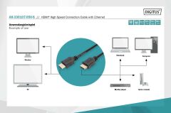 Assmann Digitus 5m Altın Uçlu HDMI Kablo (HDMI - HDMI)