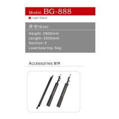 Life BG-888 Ayaklı Fon Standı
