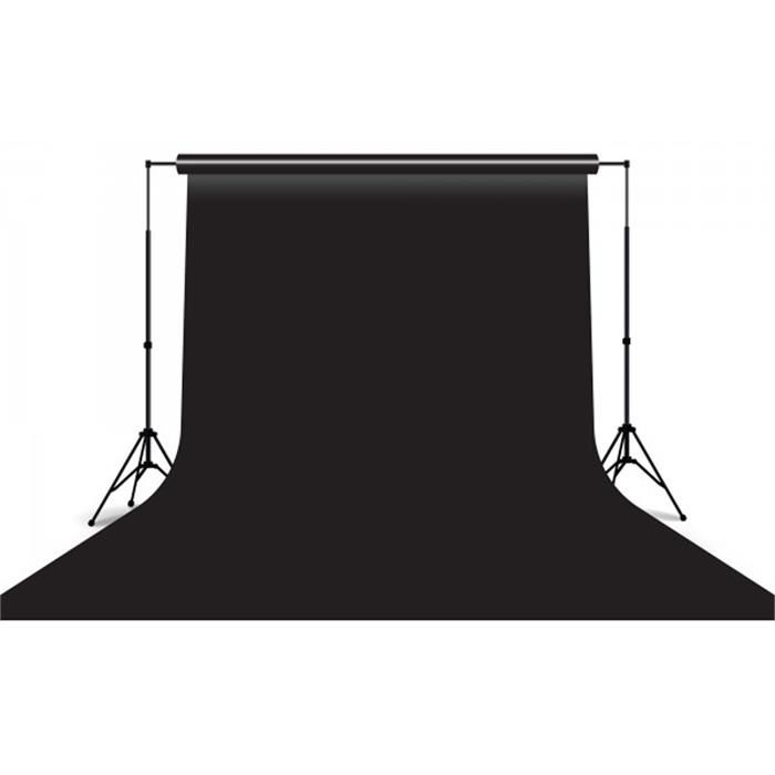 Visico Siyah 1.35x11m Kağıt Fon Perde (Black)