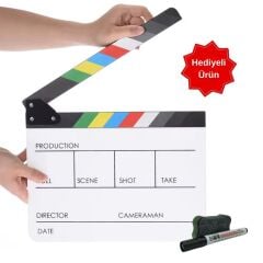 GDX CLP-01 Klaket - Clapperboard Clapboard (Kalem ve Silgi Hediyeli)