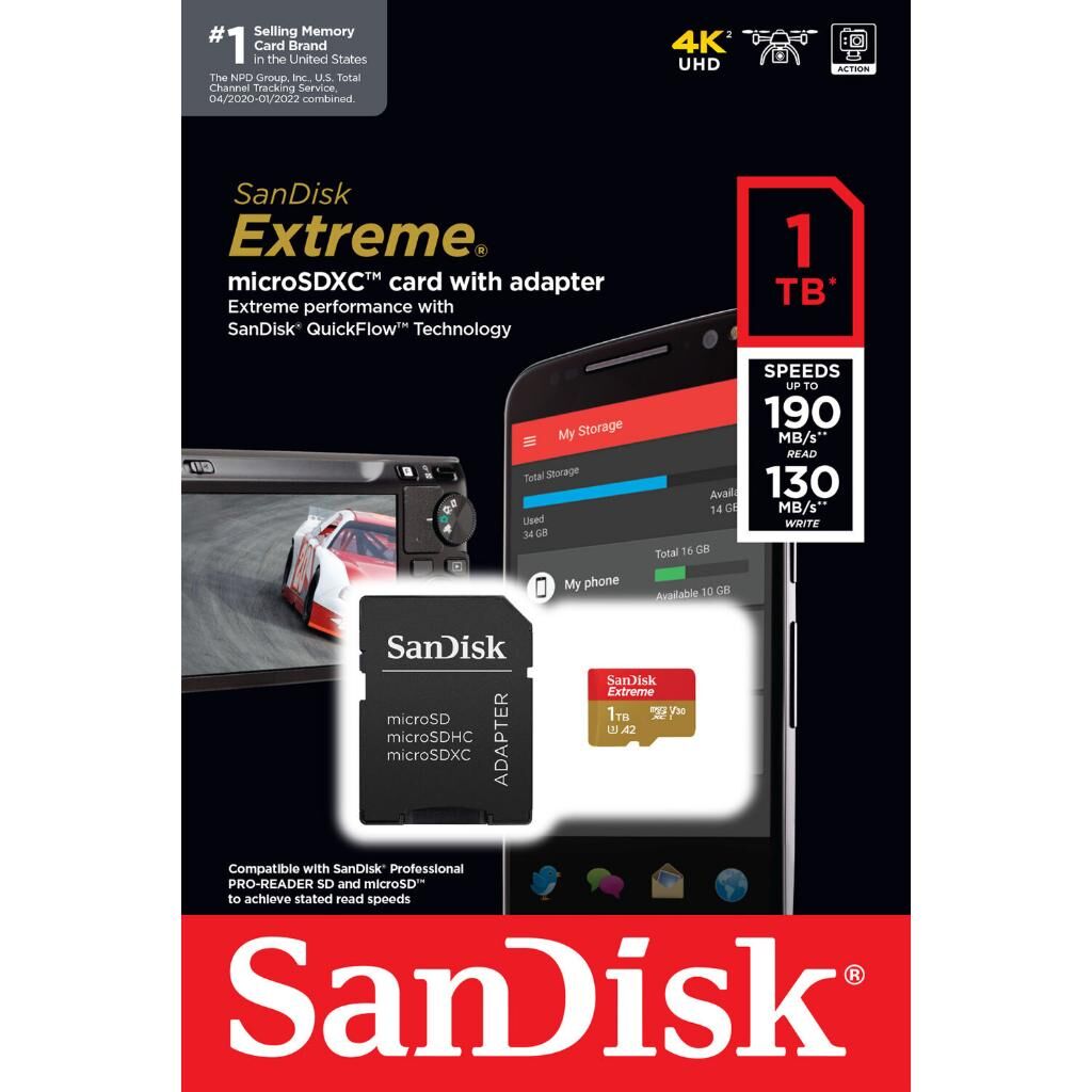 Sandisk 1TB MicroSDXC Extreme Pro 200MB/s Hafıza Kartı