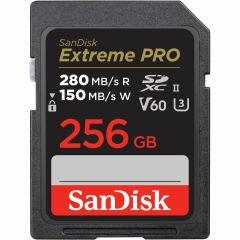 Sandisk 256GB SDXC Extreme Pro 280MB/s V60 Hafıza Kartı