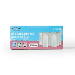 Acton Instant Print Paper Siyah Beyaz (5 Roll)
