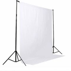 GDX Seyyar Beyaz Fon Perde (Katlanabilir Kumaş) 3x6 Metre
