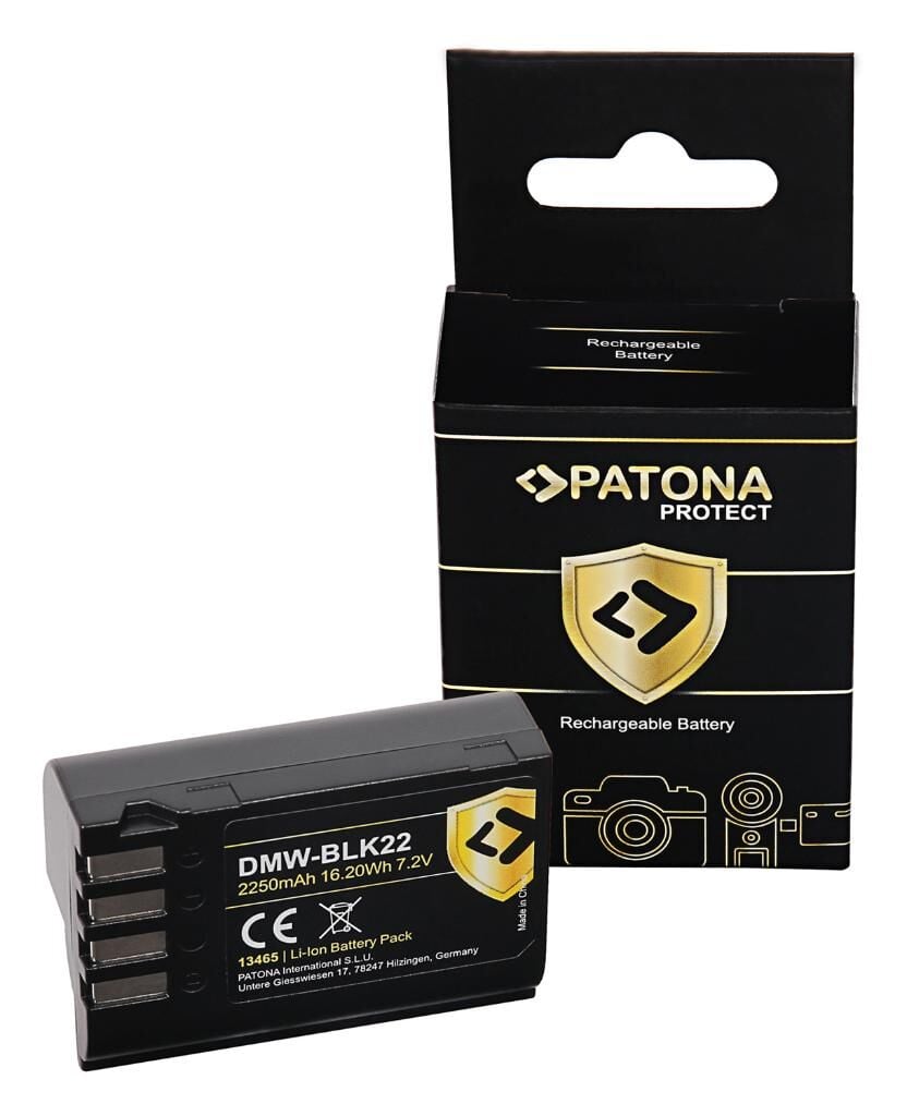 Patona 13465 Protect DMW-BLK22 Panasonic Batarya