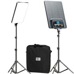 GDX P300TS BiColor Fotoğrafçılık ve Stüdyo Aydınlatması 80 Watt LED Video Panel Sürekli Işık İkili Set