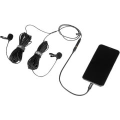 Boya BY-M2D Digital Dual iPhone iPad iPod iOS Uyumlu İkili Yaka Mikrofonu