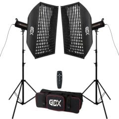 GDX HD-120II C BiColor 2'li Işık Seti 120W Fotoğraf ve Video LED Işığı
