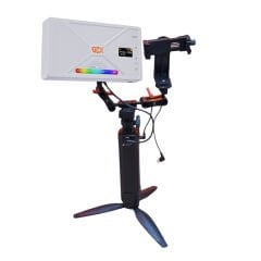 GDX CF-135 II RGB Telefon Vlog Seti + El Tipi Powerbank Tripod Batarya