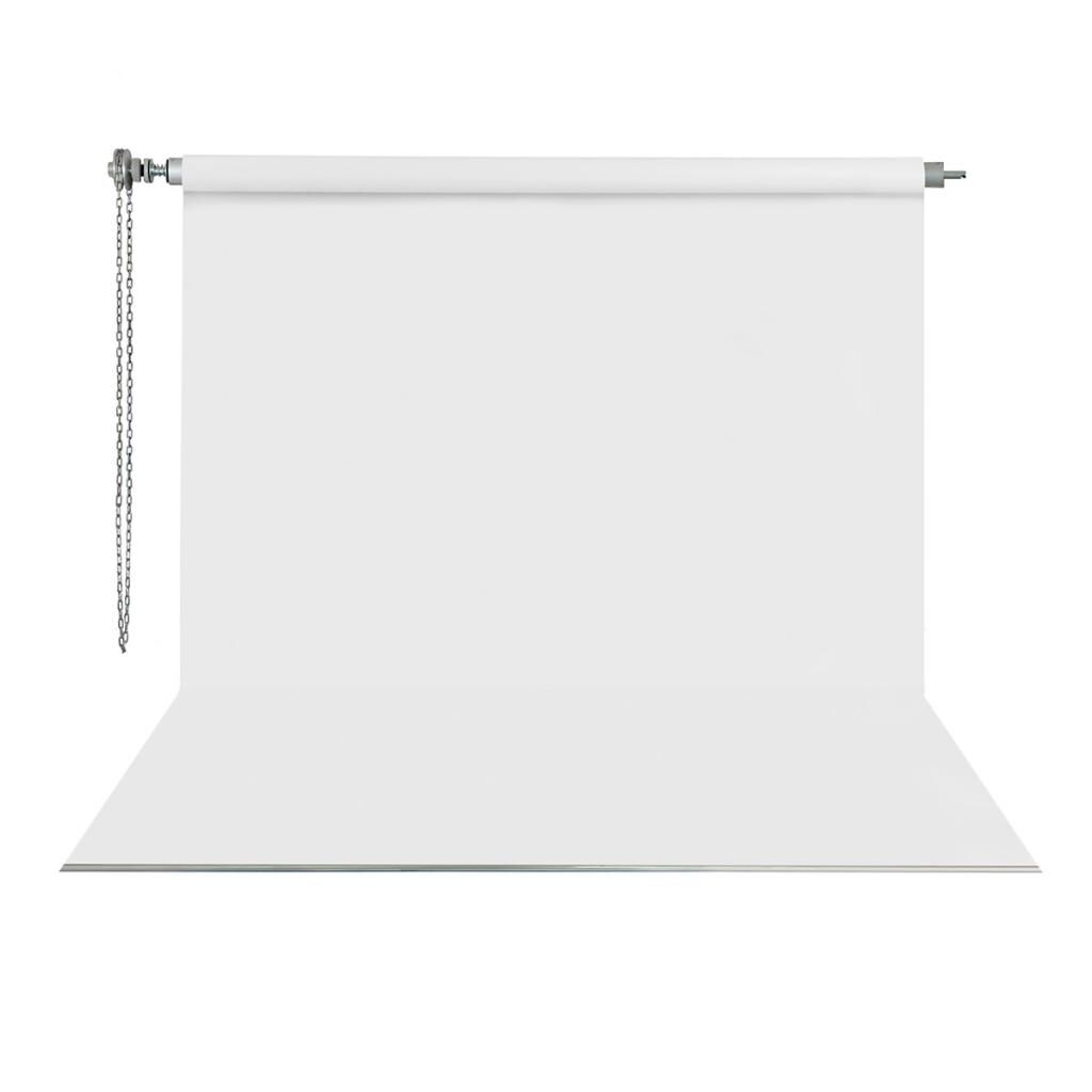 Gdx Sonsuz Beyaz Fon Perde (Kumaş) 2.70x5.80 Metre, Boru, Makara, Zincir