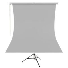 GDX Kumaş - Seyyar Vesikalık Gri Renk Fon Perde 190x400 cm