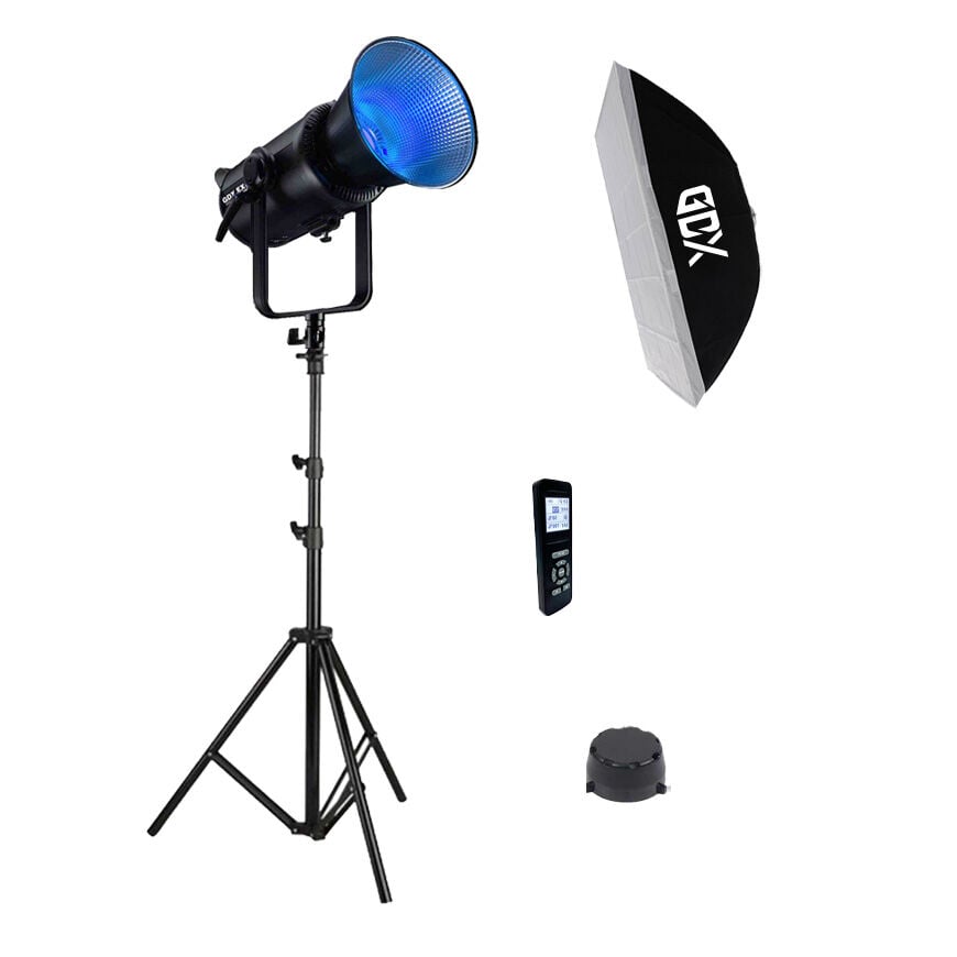 GDX Exc-180RGB-II Rgb Led Video Işığı Full Set (60x90 Softbox + 260 cm Kalın Işık Ayağı)