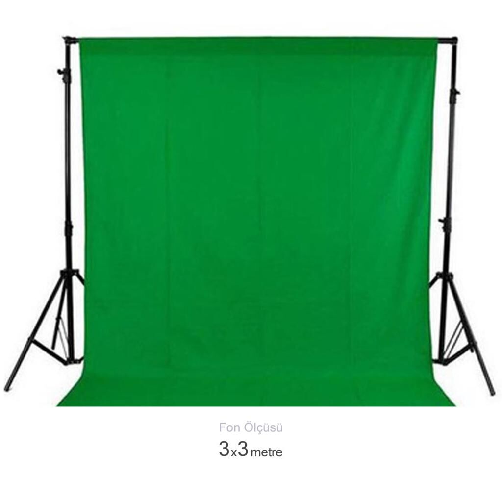 Gdx Seyyar Yeşil Fon Perde (Katlanabilir Kumaş) 3x3 Metre