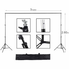 Gdx Seyyar Siyah Fon Perde (Katlanabilir Kumaş) 3x3 Metre