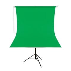 GDX Kumaş - Seyyar Vesikalık Yeşil Renk Fon Perde 135x200 cm