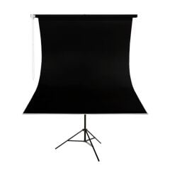 GDX Kumaş - Seyyar Vesikalık Siyah Renk Fon Perde 135x200 cm