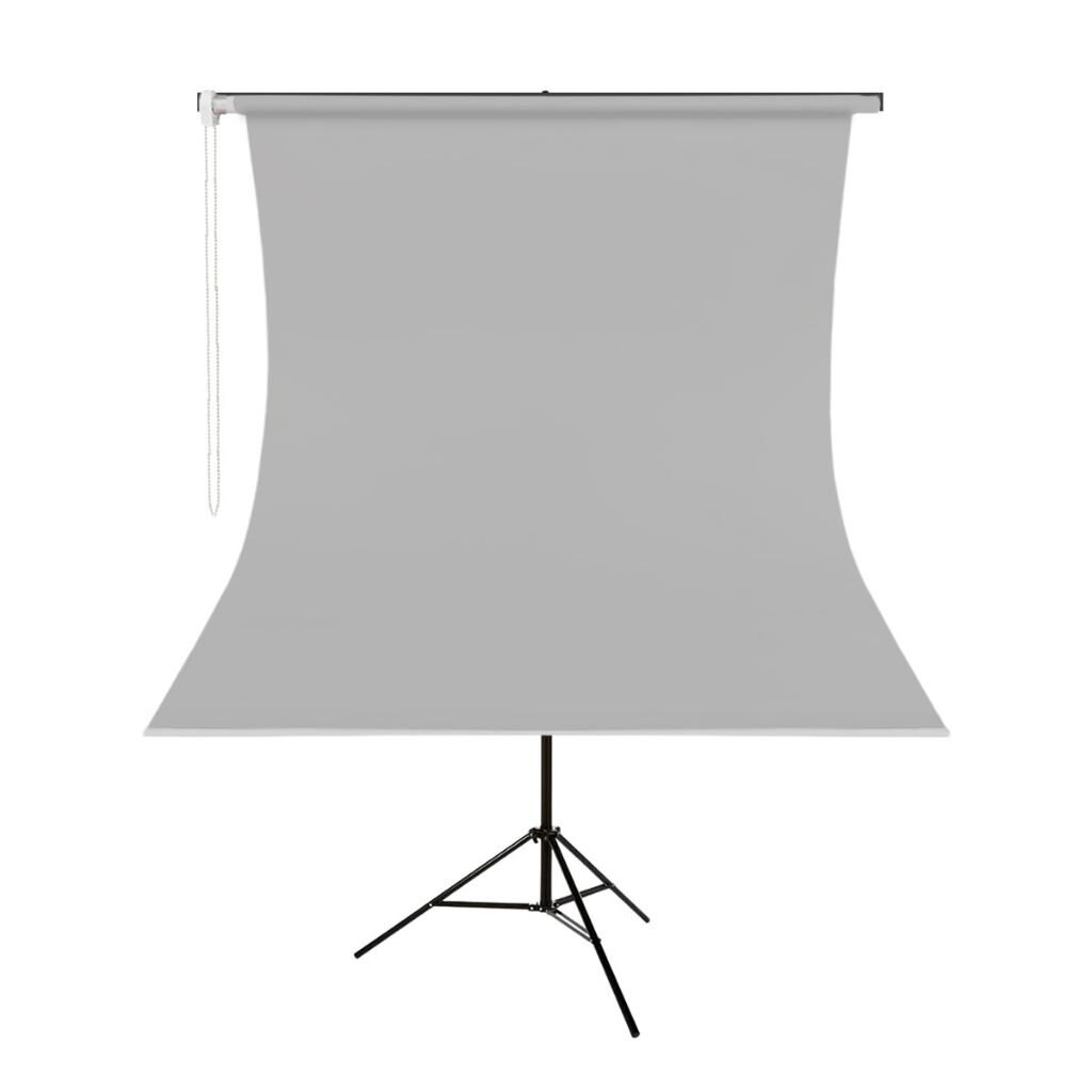 GDX Kumaş - Seyyar Vesikalık Gri Renk Fon Perde 135x200 cm