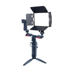 GDX CF-150C RGB Telefon Vlog Seti + El Tipi Powerbank Tripod Batarya