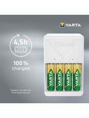 Varta 57657 Plug Charger Şarj Cihazı + 2100mAh Şarjlı Pil