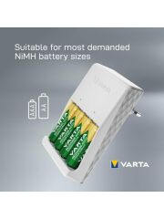 Varta 57657 Plug Charger Şarj Cihazı + 2100mAh Şarjlı Pil