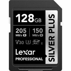 Lexar 128GB Silver Plus 205MB/s SDXC Hafıza Kartı