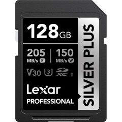 Lexar 128GB Silver Plus 205MB/s SDXC Hafıza Kartı