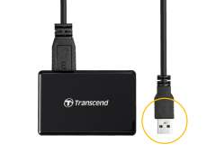 Transcend RDF8 USB 3.1 Gen1 SD/MicroSD/CF Kart Okuyucu (Siyah)