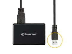 Transcend RDF8 USB 3.1 Gen1 SD/MicroSD/CF Kart Okuyucu (Siyah)