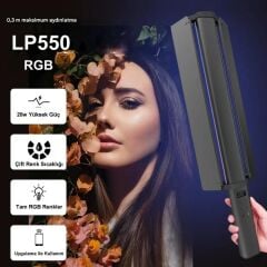Gdx LP550 RGB Led Şarj Edilebilir Fotoğrafçılık ve Video için Renkli Işık Çubuğu