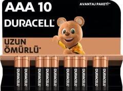 Duracell AAA 10'lU Alkalin İnce Kalem Pil (SKT: 03-2035)