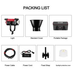 GVM PRO-SD200B 200W Bi-Color LED Video Işığı Parabolik Softbox Seti