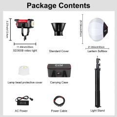 GVM PRO-SD300B 300W Bi-Color LED Video Işığı Lantern Softbox Seti